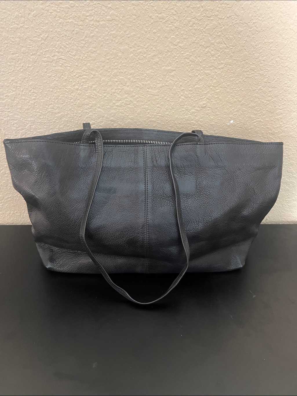 Latico Black Leather Purse Silver Hardware Soft Leather Bag